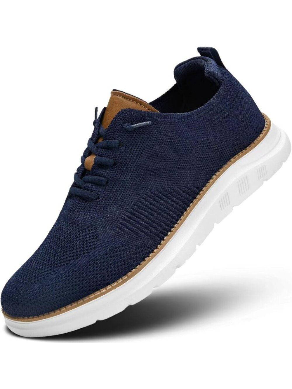 Men's Blue Mesh Oxfords Work Lightweight Soft Sole Casual Dress Walking Sneaker